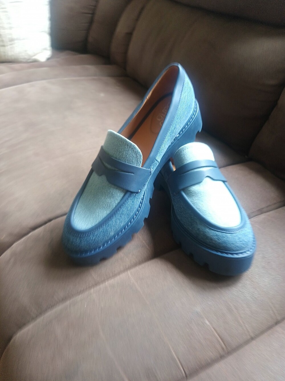 Franco Sarto New Denim Platform Loafer  Never Worn